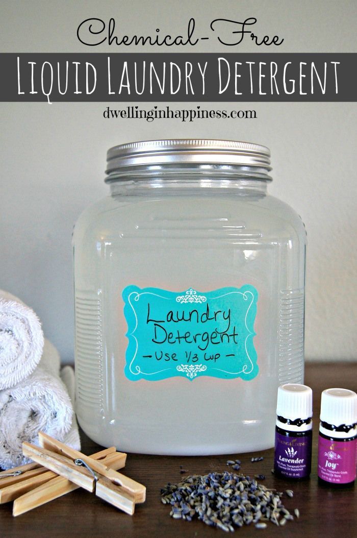Chemical-Free Liquid Laundry Detergent -   25 diy soap laundry
 ideas