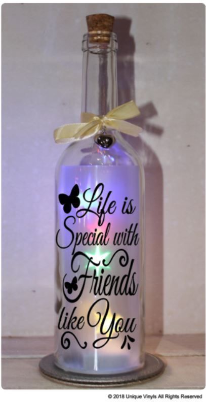 Bottle Sticker - Life is Special with Friends like You - Wine Bottle Sticker -   25 halloween wine bottle
 ideas