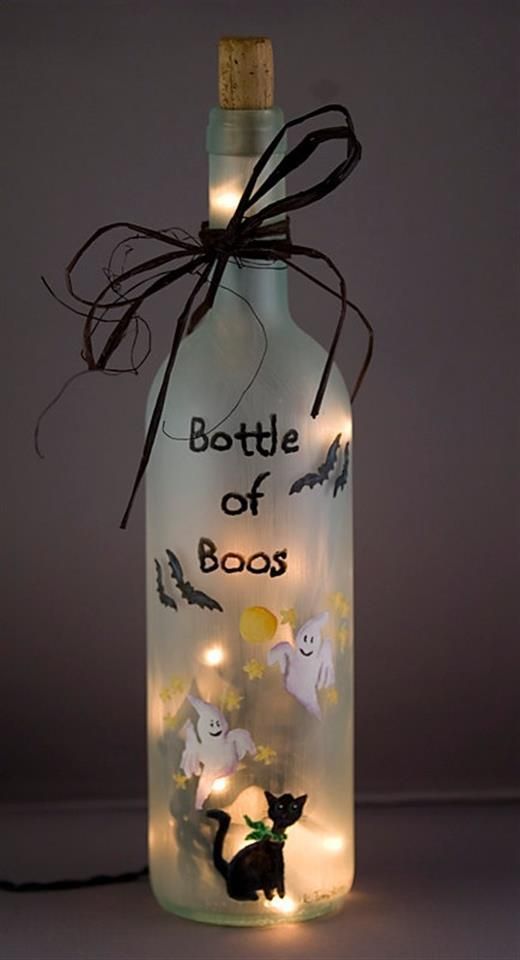 44 DIY Wine Bottles Crafts And Ideas On How To Cut Glass -   25 halloween wine bottle
 ideas