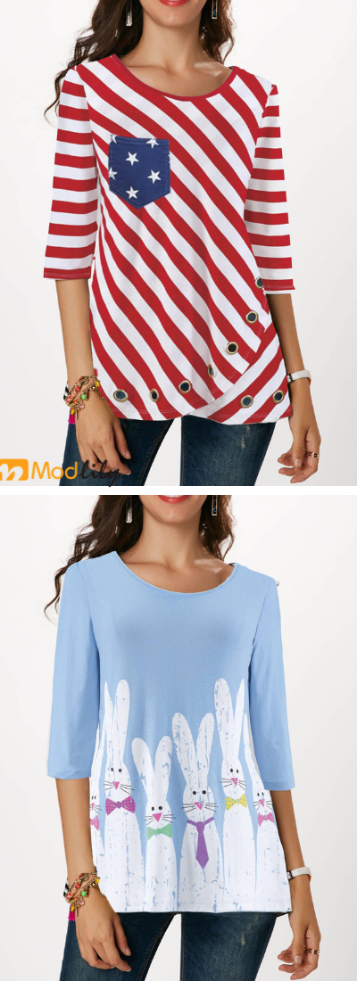 Buy the latest Three quater Sleeves tops for women at cheap prices,best women tops at Modlily.com. -   25 rock style casual
 ideas