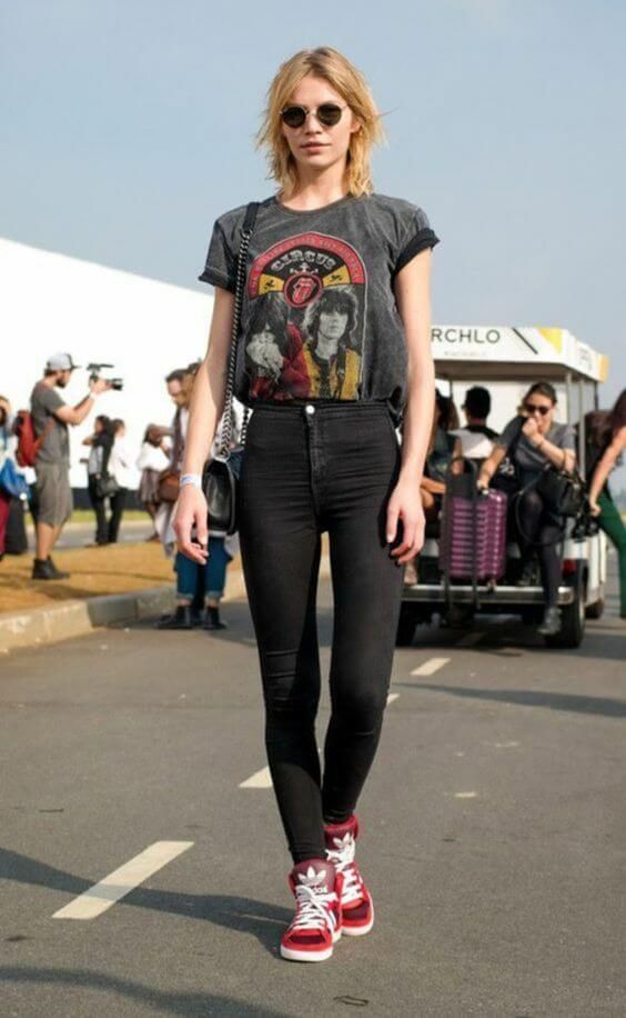 24 Best Black Pants Outfit Ideas to Copy -   25 rock style casual
 ideas