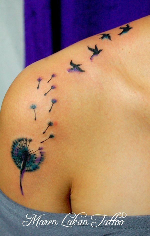 45 Dandelion Tattoo Designs for Women -   8 feminine foot tattoo
 ideas