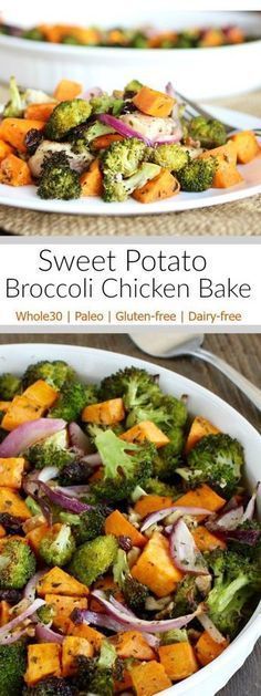 Sweet Potato Broccoli Chicken Bake -   13 gluten free italian recipes
 ideas