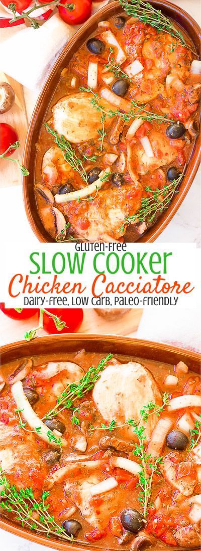 Slow Cooker Chicken Cacciatore -   13 gluten free italian recipes
 ideas