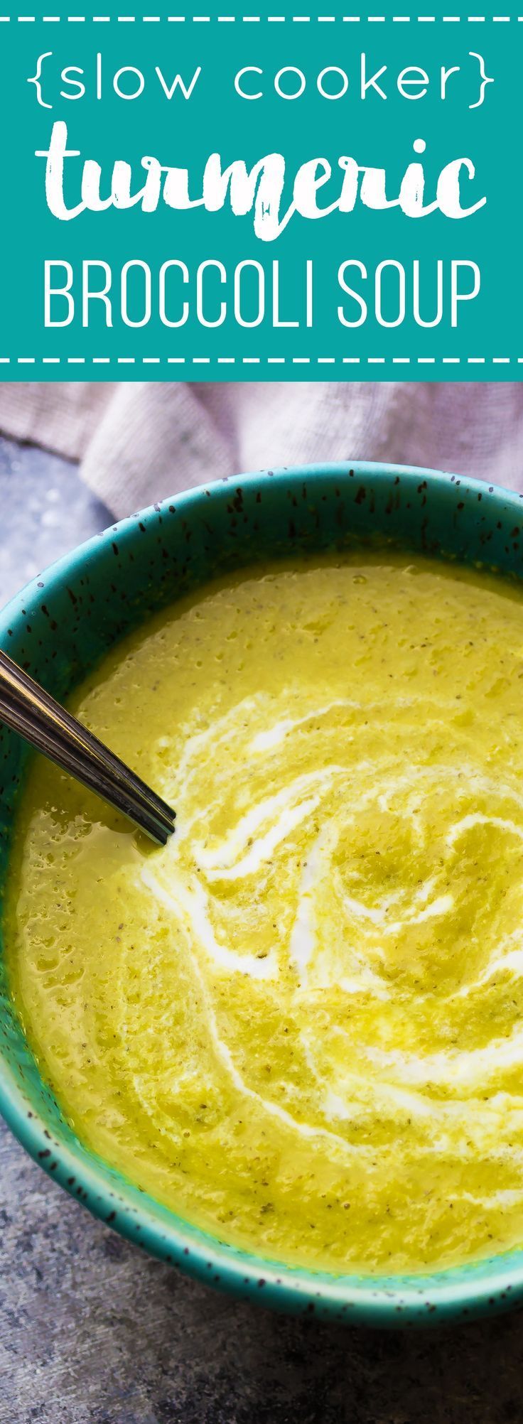 Anti-Inflammatory Broccoli, Ginger and Turmeric Soup (Slow Cooker) -   14 candida diet soup
 ideas