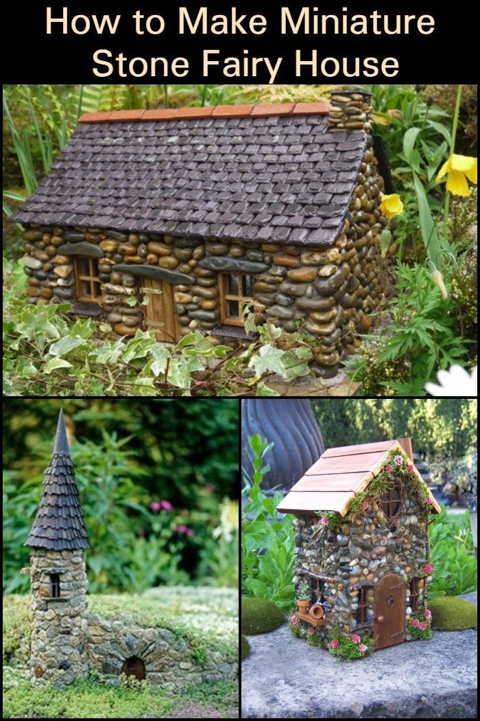 Make a miniature stone fairy house -   14 garden inspiration stone
 ideas