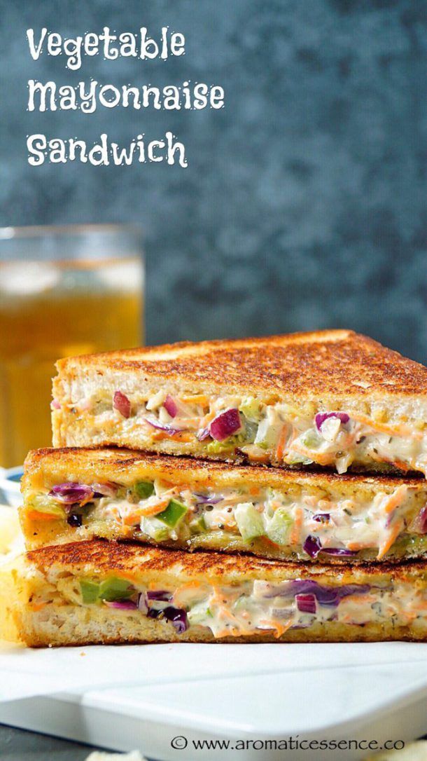 Veg Mayonnaise Sandwich Recipe | Mayo Sandwich | Grilled Mayo Sandwich -   14 grilled sandwich recipes
 ideas