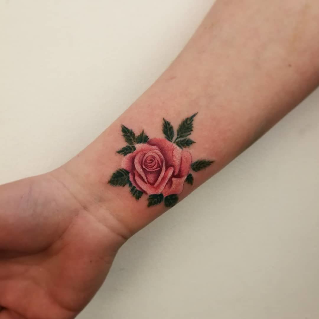 48 Beautiful Rose Tattoo Ideas For Summer -   14 pink rose tattoo
 ideas