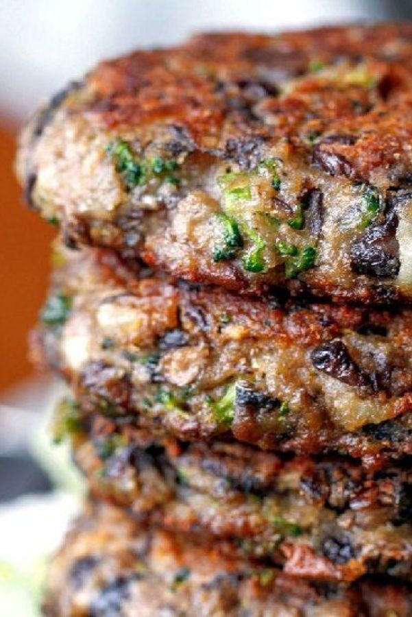 Chunky Portabella Veggie Burgers -   15 healthy recipes vegetarian
 ideas