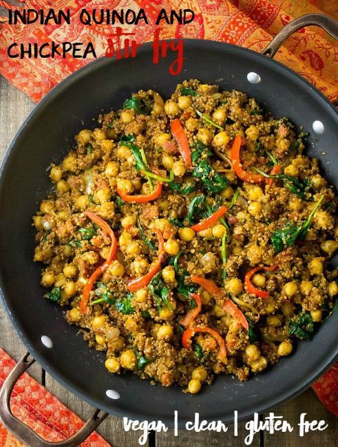 Indian Quinoa and Chickpea Stir Fry -   15 indian recipes easy ideas