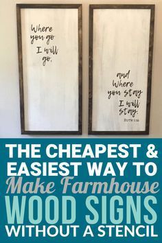 Cheap and Easy DIY Farmhouse Wood Signs - A Step-by-Step DIY Tutorial! -   15 sharpie crafts on wood
 ideas
