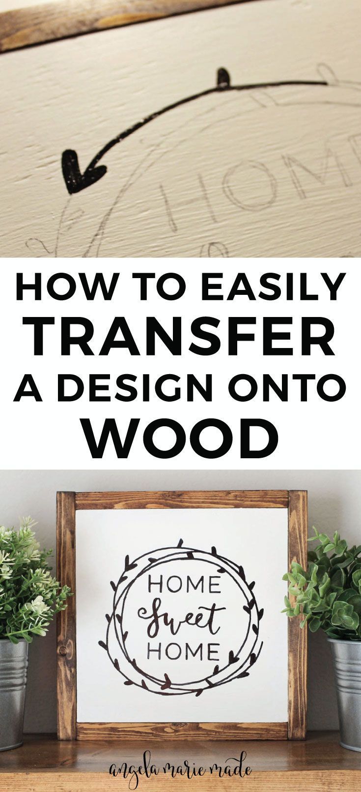 How to easily transfer a design onto wood -   15 wood decor signs
 ideas