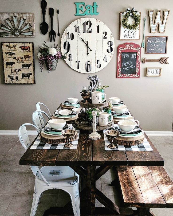 35 Best DIY Farmhouse Table Plans for Your Dining Room -   16 antique decor dining
 ideas