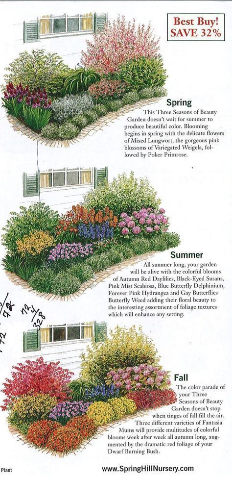 GARDENING: Garden plan a week, Week 2, Three Seasons of Beauty -   16 front garden beds
 ideas
