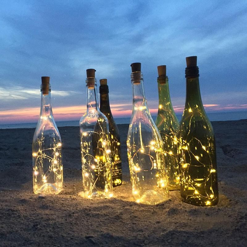 Cork Wine Bottle String Light -   16 winter decor lights
 ideas