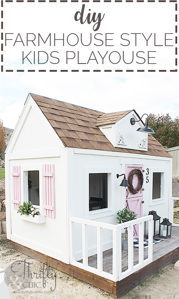 DIY Farmhouse Style Outdoor Kids Playhouse (My Biggest Project Ever!) -   17 farmhouse style garden
 ideas