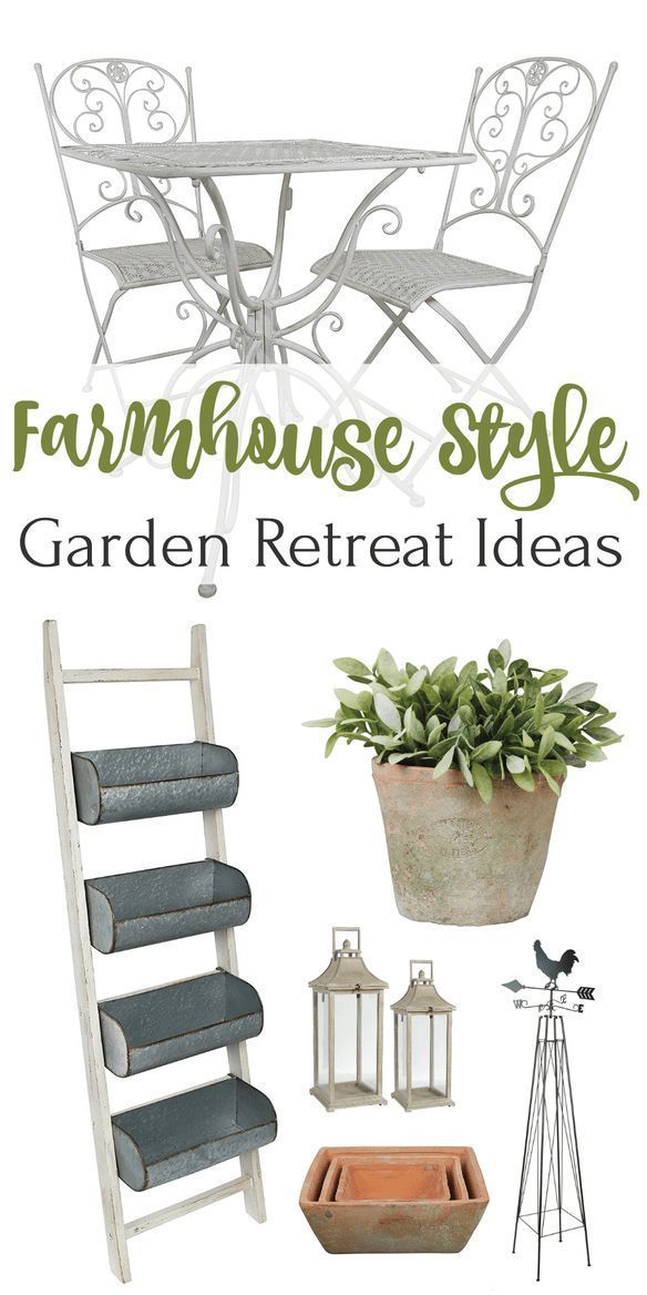 Farmhouse Style Garden Retreat Ideas -   17 farmhouse style garden
 ideas