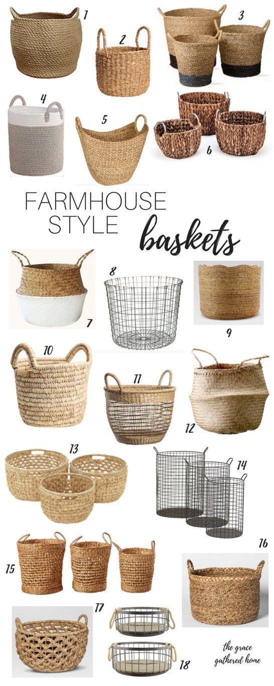 Farmhouse Style Baskets -   17 farmhouse style garden
 ideas