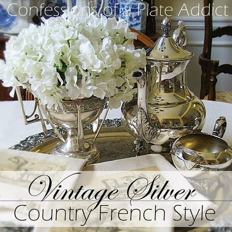 Using Vintage Silver in Country French D?cor -   17 french decor cafe
 ideas