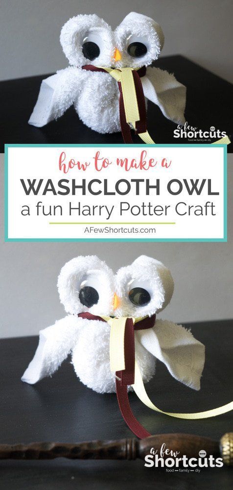 How to Make a Washcloth Owl - Fun Harry Potter Craft -   17 harry potter manualidades
 ideas