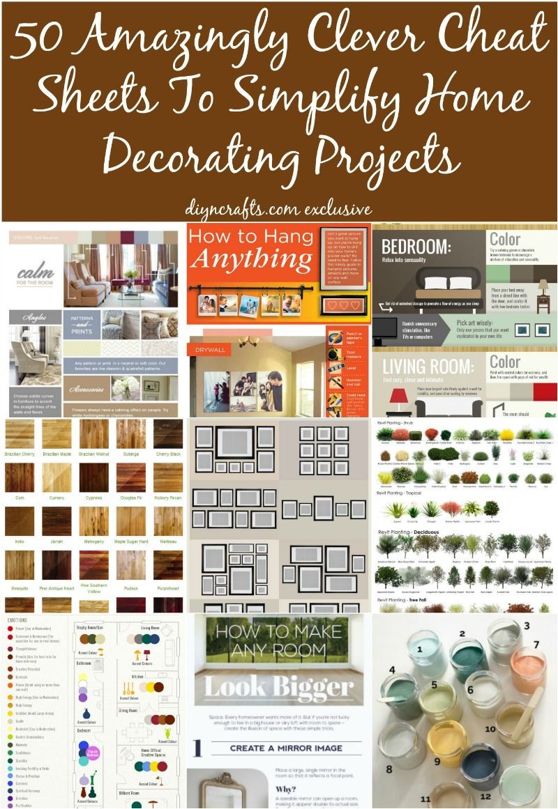 50 Amazingly Clever Cheat Sheets To Simplify Home Decorating Projects -   17 interior decor cheat sheets
 ideas