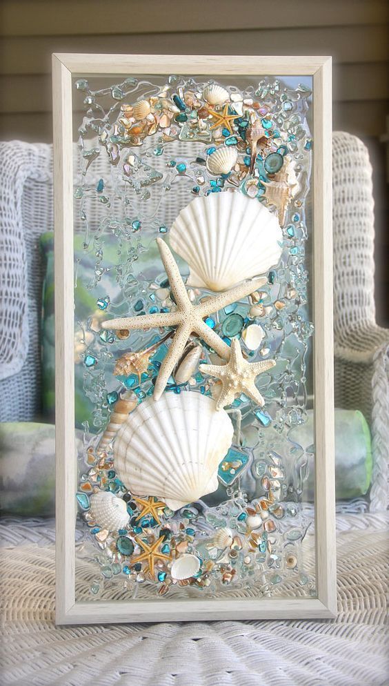 60 Frame DIY Interior Designs That Always Look Awesome -   17 seashell crafts awesome
 ideas