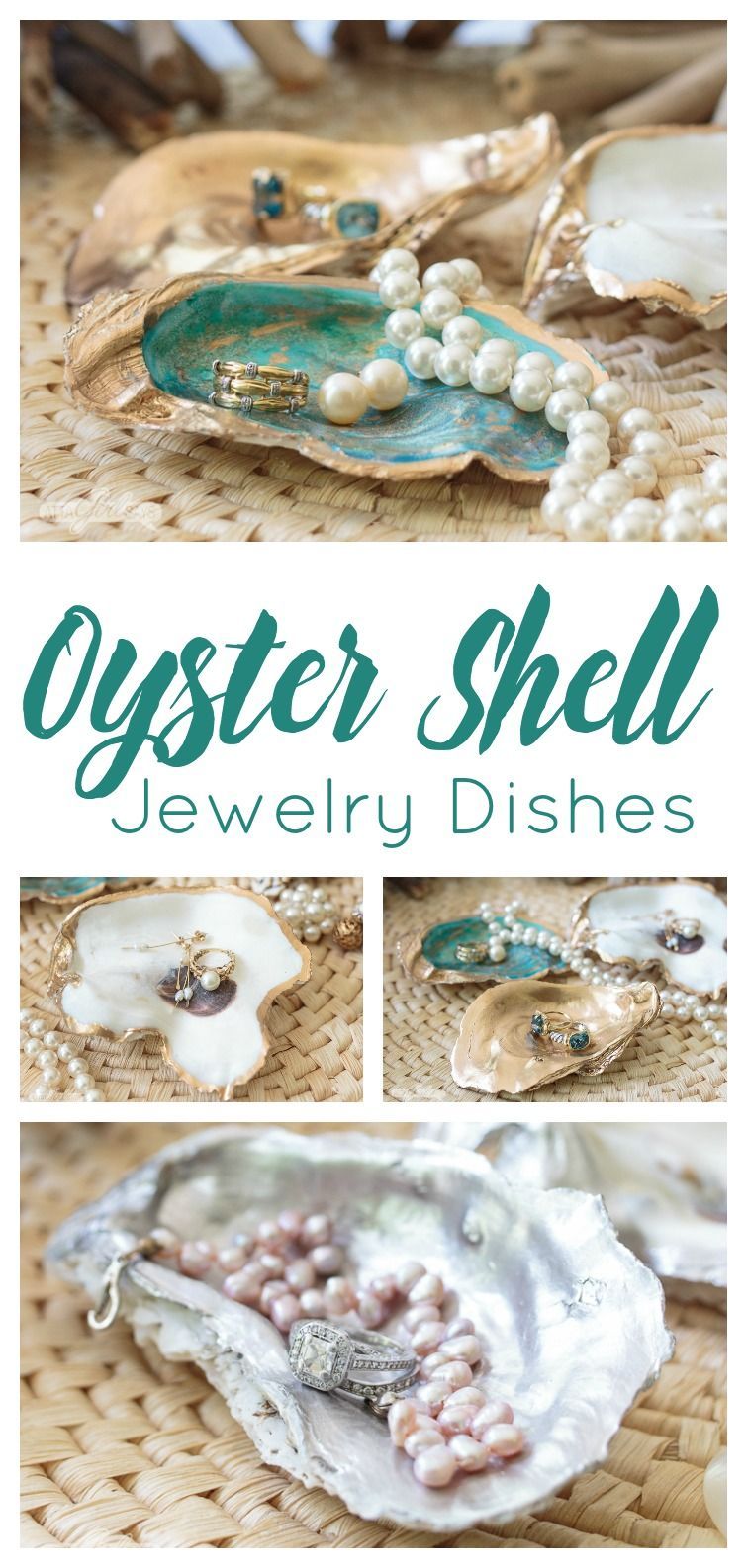 DIY Oyster Shell Jewelry Dishes -   17 seashell crafts awesome
 ideas