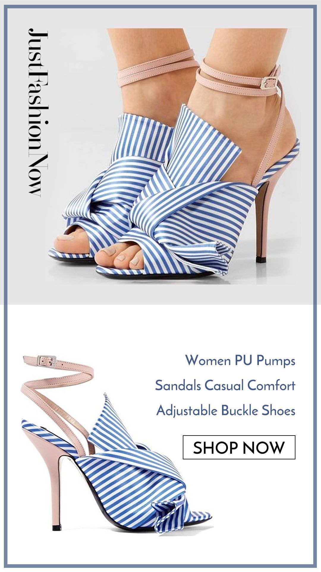 $32.43?Women PU Pumps Sandals Casual Comfort Adjustable Buckle Shoes? -   17 summer beach style
 ideas