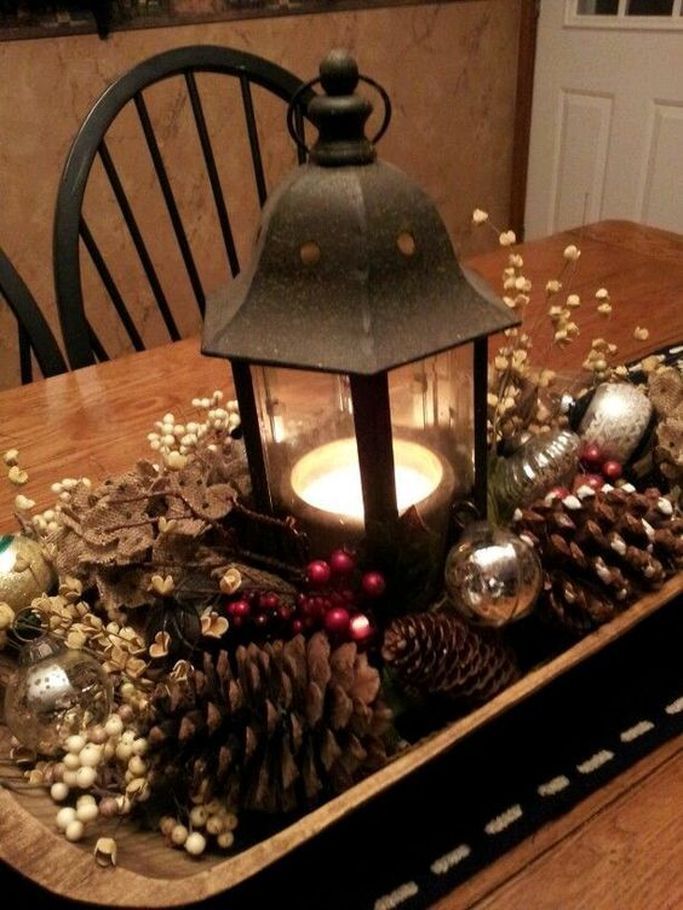 20 Rustic Christmas Decor Ideas For Your Home -   18 christmas dining decor
 ideas