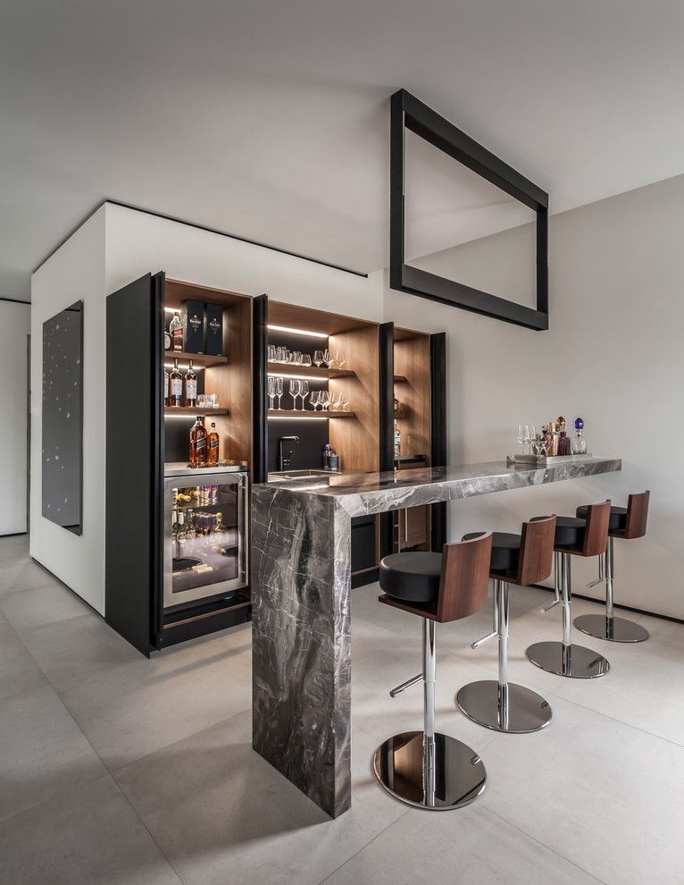 20 Glorious Contemporary Home Bar Designs You'll Go Crazy For -   18 diy home bar
 ideas