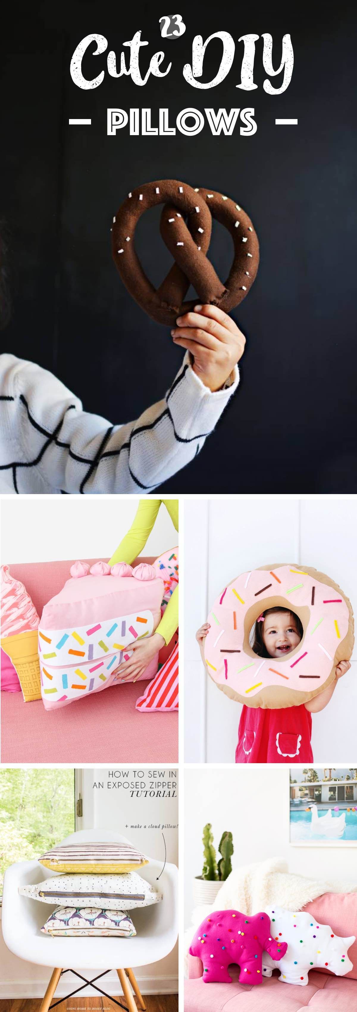 23 More Than Cute DIY Pillows Ranging From Food to Plants for the Themes! -   18 diy pillows food
 ideas