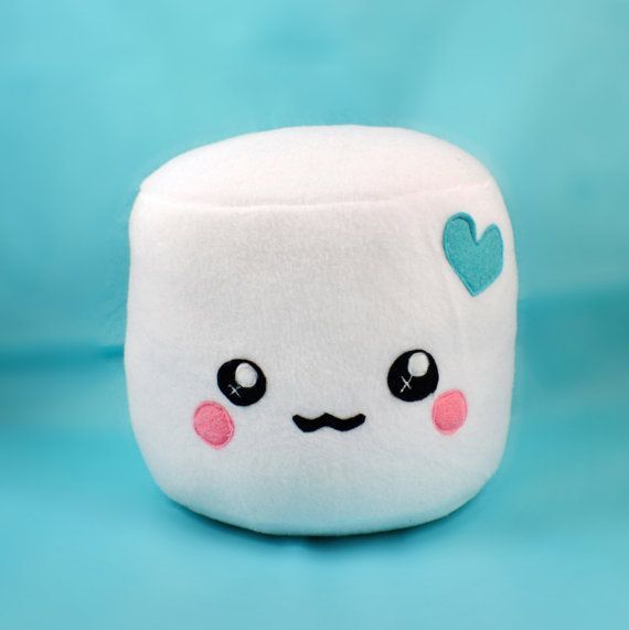 Marshmallow plushie - pillows cushions chocolate dipped novelty round kawaii food sweets geekery -   18 diy pillows food
 ideas