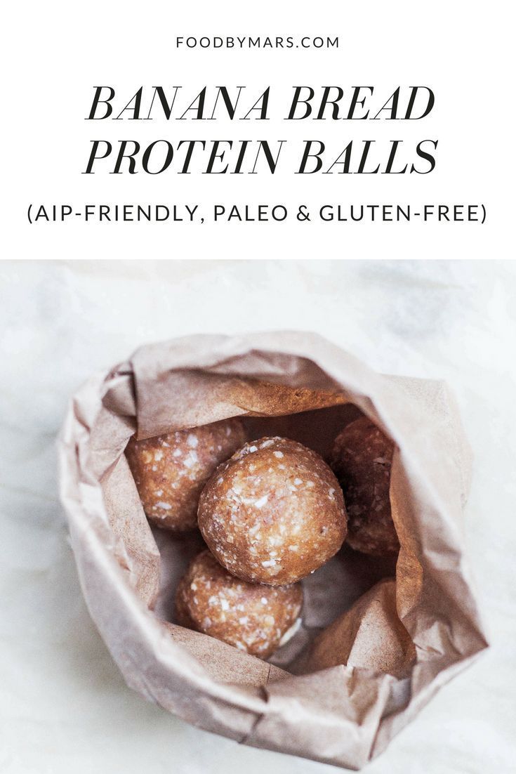 Banana Bread Protein Balls (AIP, Paleo & Gluten-free) -   19 easy protein diet
 ideas