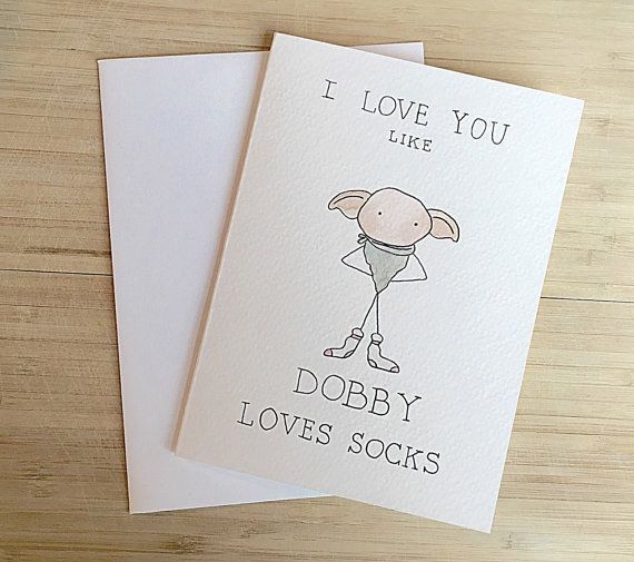 An adorable Dobby card -   19 harry potter diy gifts
 ideas
