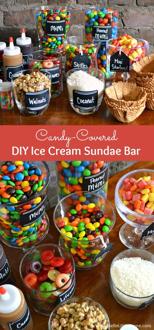 How to Set Up a DIY Ice Cream Sundae Bar -   20 diy bar party
 ideas