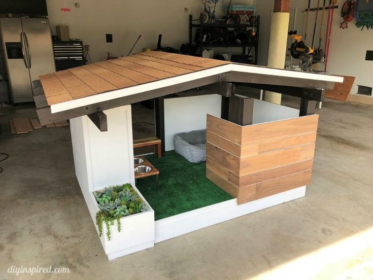 Mid Century Modern DIY Dog House Build -   20 diy dog outdoor
 ideas