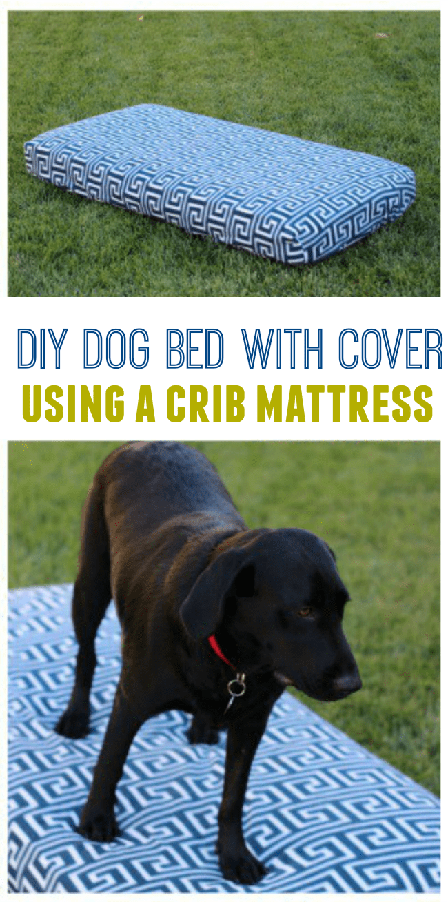Crib Mattress Dog Bed With DIY Cover -   20 diy dog outdoor
 ideas