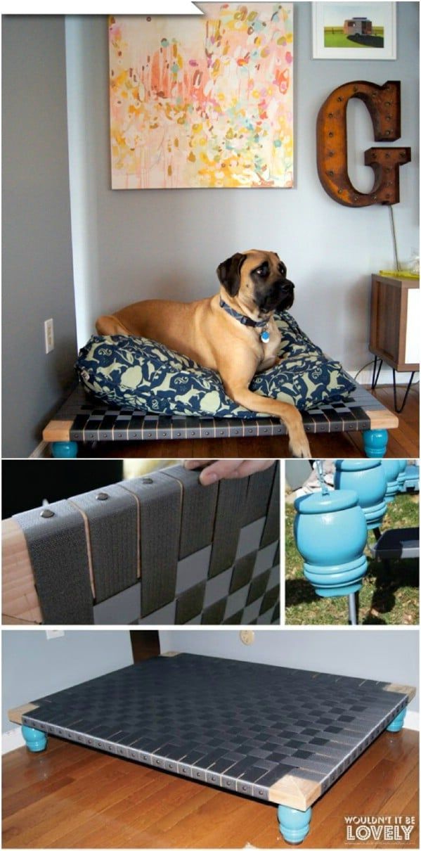 20 Easy DIY Dog Beds and Crates That Let You Pamper Your Pup -   20 diy dog outdoor
 ideas