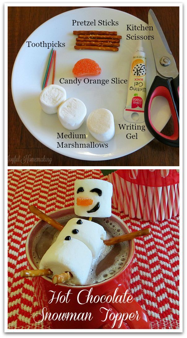 Hot Chocolate Marshmallow Snowman Topper -   20 snowman crafts hot chocolate
 ideas