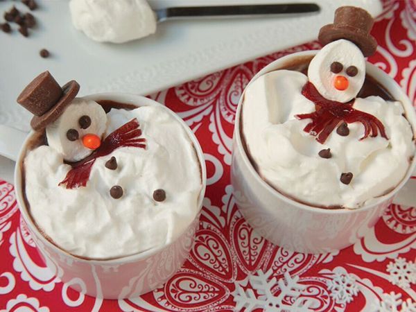 Melting Hot Chocolate Snowmen -   20 snowman crafts hot chocolate
 ideas