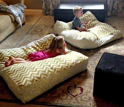Giant DIY Floor Pillows -   22 diy bag kids
 ideas