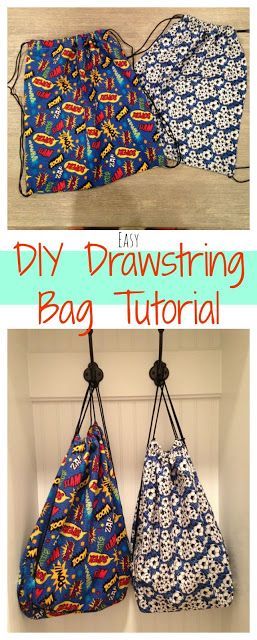 DIY Drawstring Sports Bag -   22 diy bag kids
 ideas