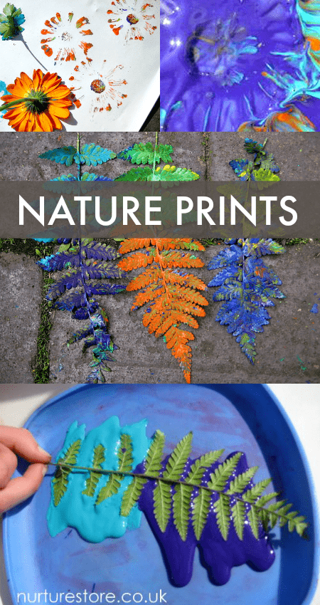 Flower printing garden art -   22 nature crafts
 ideas