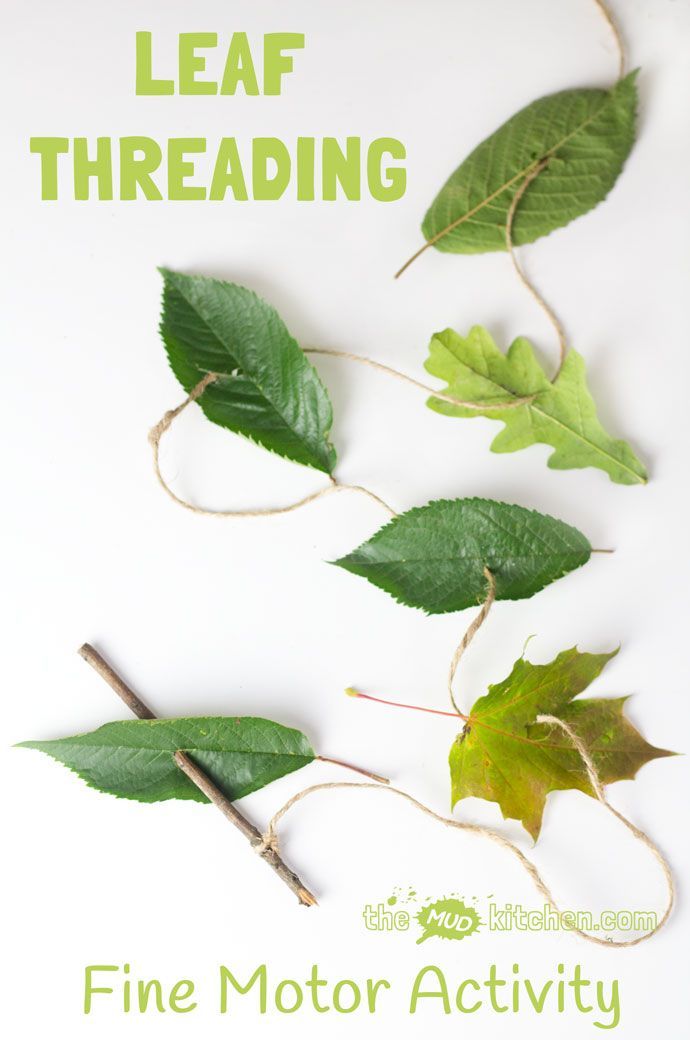 ALL NATURAL LEAF THREADING ACTIVITY -   22 nature crafts
 ideas