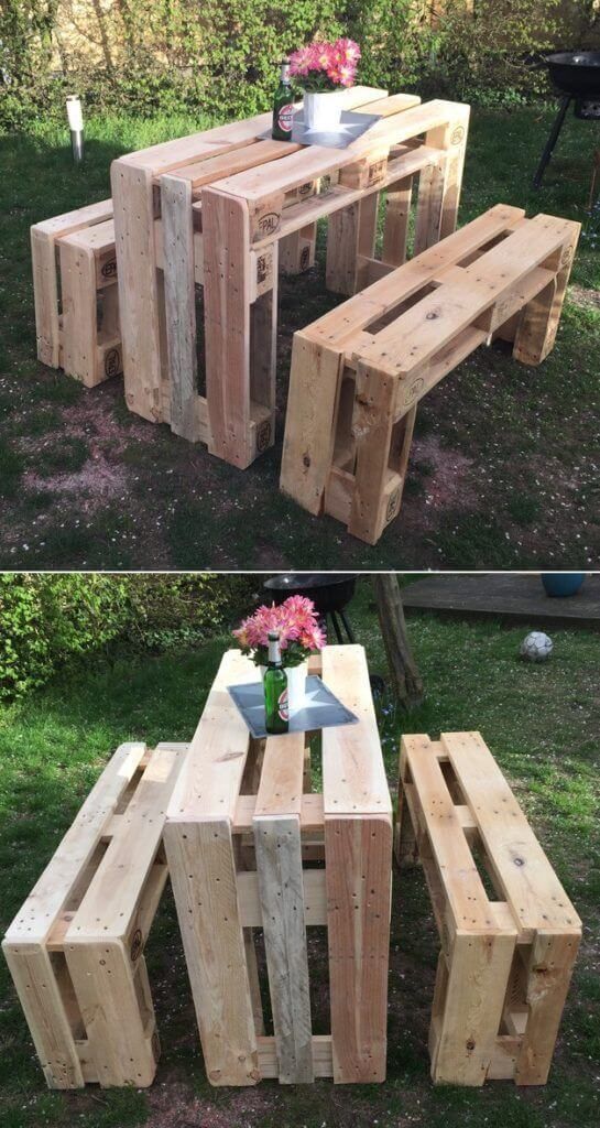 Old Shipping Wood Pallet Furniture -   23 rustic garden furniture
 ideas