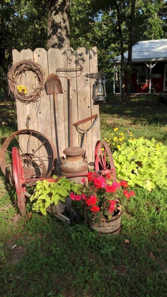 80 Awesome Spring Garden Ideas for Front Yard and Backyard (34 -   23 rustic garden furniture
 ideas