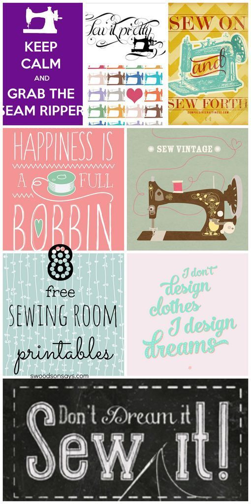 8 Free Sewing Room Printables for Wall Decor -   24 crafts room printables
 ideas