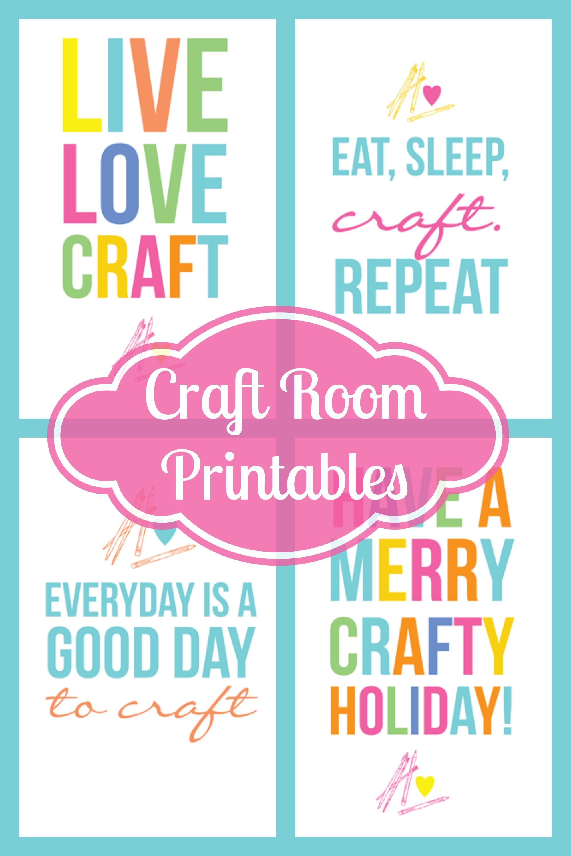 Colorful Free Craft Room Printables -   24 crafts room printables
 ideas