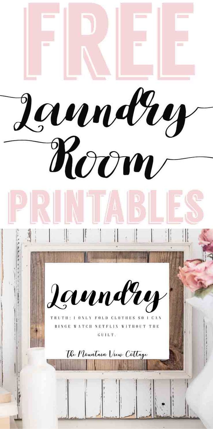 Laundry Room Printables-Free Farmhouse Printables -   24 crafts room printables
 ideas