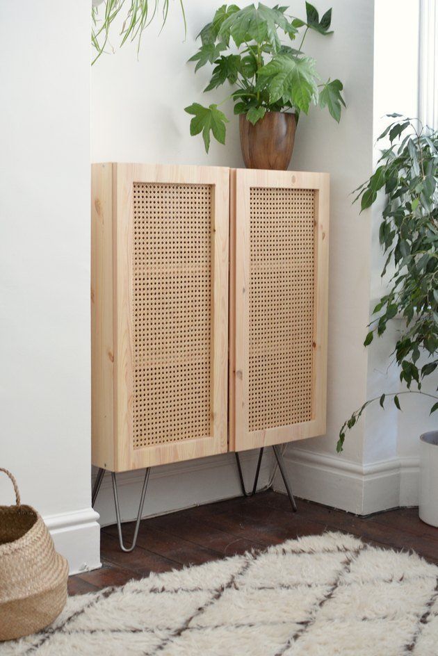 This IKEA Hack Uses Cane to Turn a Plain Cabinet Into a Design Beauty -   24 diy furniture ikea ideas